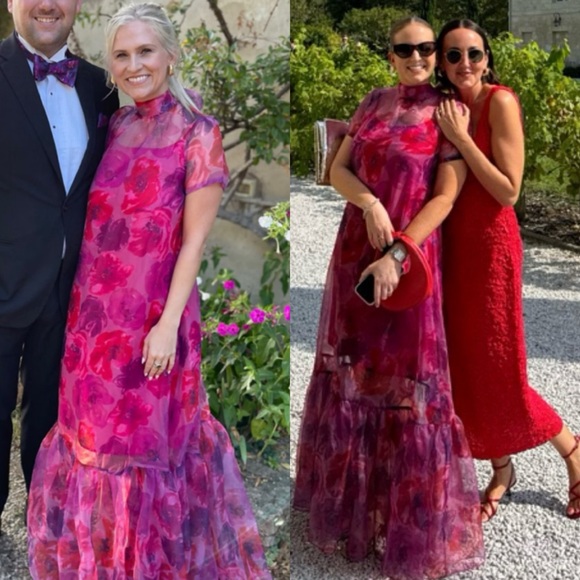 Staud Calluna maxi dress in magenta painted floral Size Small NEW! New with tags - Picture 5 of 14